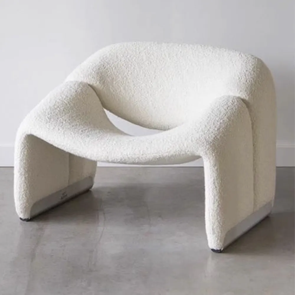 Nottisofa CTSF3186 Kelvin Designer Fabric Cushion Smiling Face Shaped 1 Seater Armchair Lounge Sofa (Pre-order) - Image 2