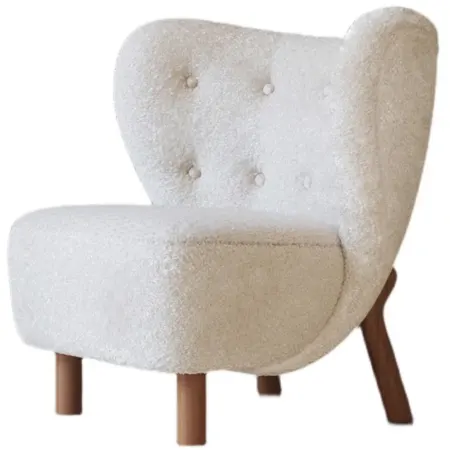 Nottisofa CTLC21 Betsy Designer Little Sheep Inspired Single Seater Sheep Skin Pattern Fabric Lounge Chair (Pre-order)