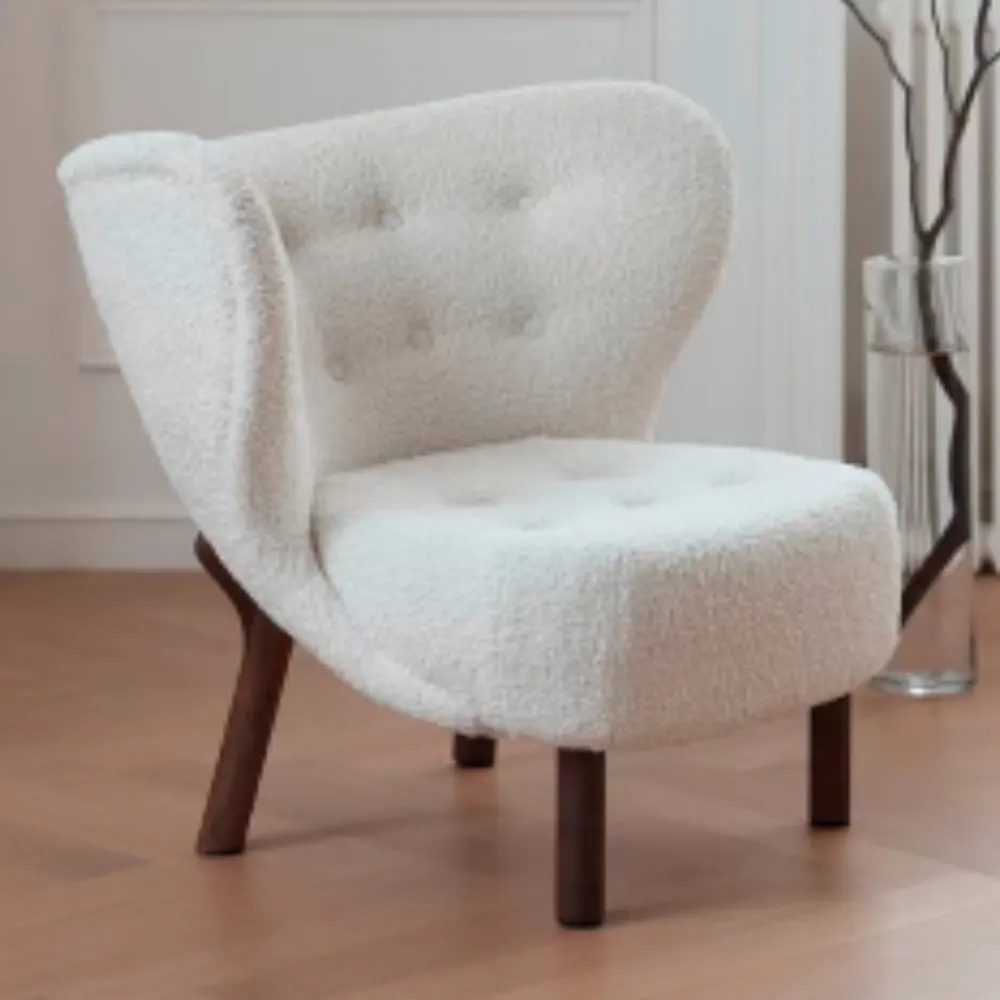 Nottisofa CTLC21 Betsy Designer Little Sheep Inspired Single Seater Sheep Skin Pattern Fabric Lounge Chair (Pre-order) - Image 2
