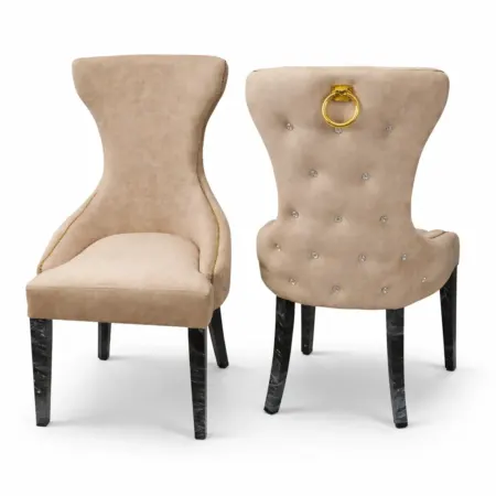 NOTTI NTDC01 England Style Classical Pet Friendly Fabric Chesterfield Button-Tuff Dining Chair