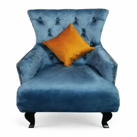 NOTTI NTDCA1 England Style Classical Pet Friendly Fabric Chesterfield Button-Tuff Dining Chair Armchair