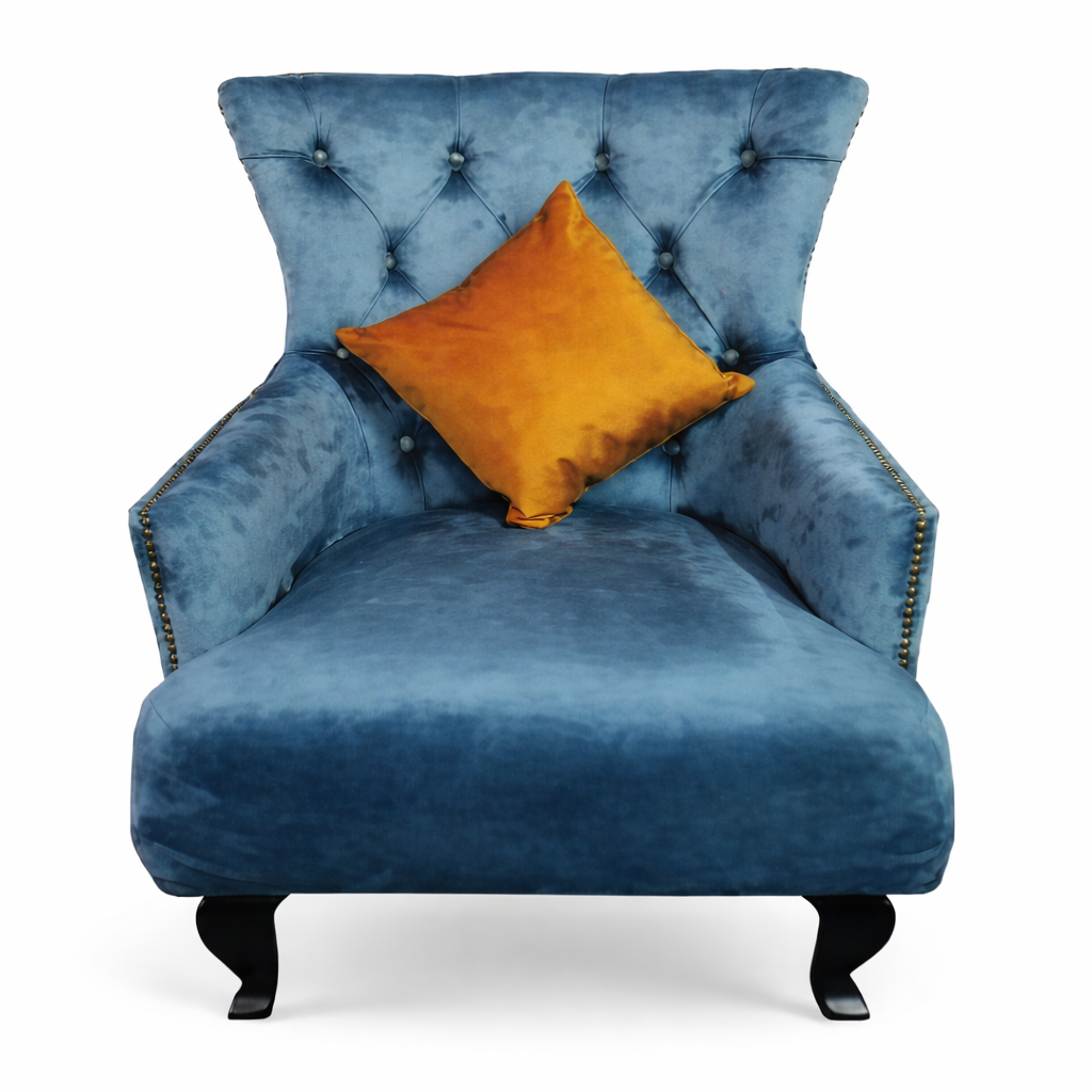 NOTTI NTDCA1 England Style Classical Pet Friendly Fabric Chesterfield Button-Tuff Dining Chair Armchair
